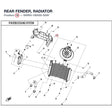 REAR FENDER, RADIATOR product image