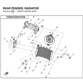 REAR FENDER, RADIATOR product image
