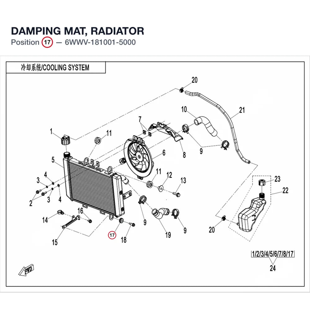 DAMPING MAT, RADIATOR product image