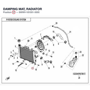 DAMPING MAT, RADIATOR product image