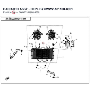 RADIATOR ASSY - REPL BY 6WWV-181100-8001 product image