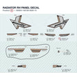 RADIATOR RH PANEL DECAL product image