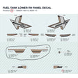 FUEL TANK LOWER RH PANEL DECAL product image