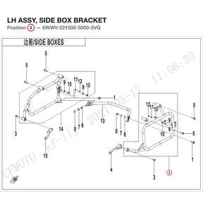 LH ASSY, SIDE BOX BRACKET product image
