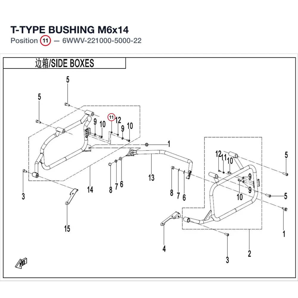 T-TYPE BUSHING M6x14 product image