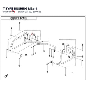 T-TYPE BUSHING M6x14 product image