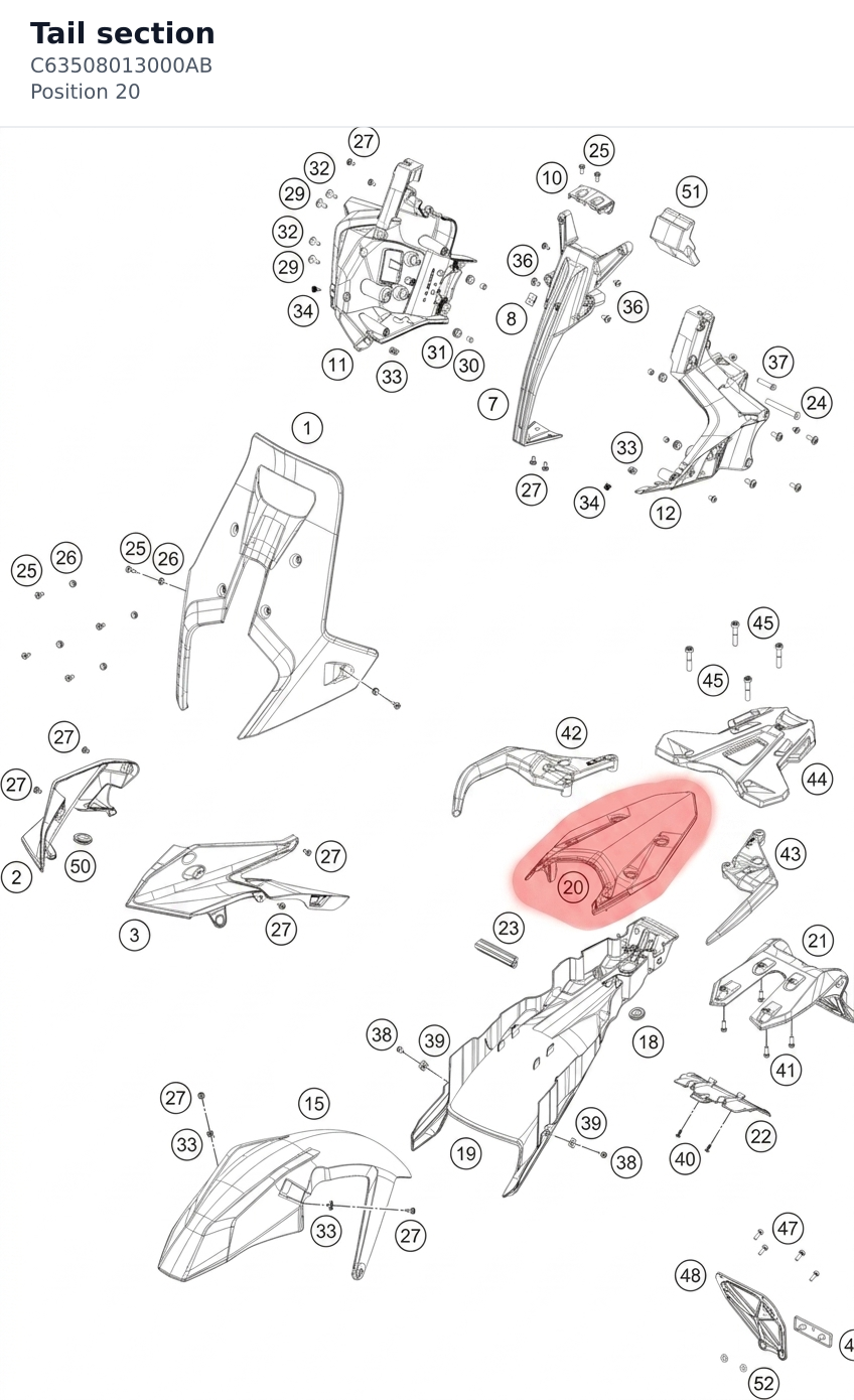 Diagram preview: Tail section (C63508013000AB)