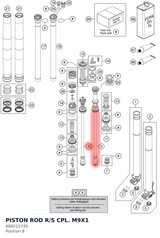 Diagram preview: PISTON ROD R/S CPL. M9X1 (48601574S)