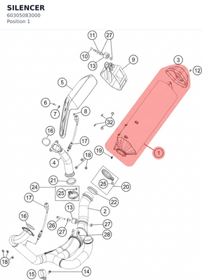 Diagram preview: SILENCER (60305083000)