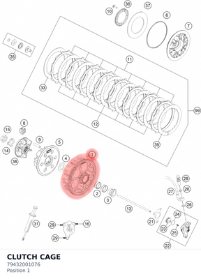 Diagram preview: CLUTCH CAGE (79432001076)