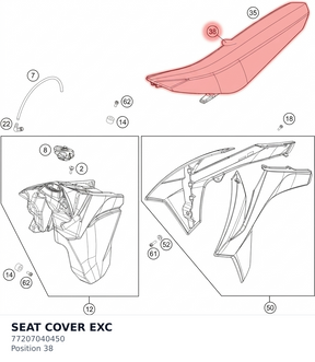Diagram preview: SEAT COVER EXC (77207040450)