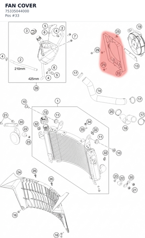 Diagram preview: FAN COVER (75335044000)