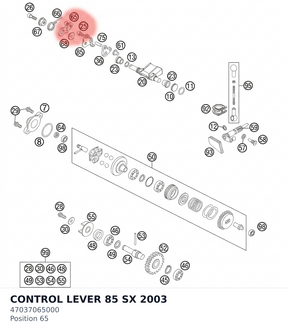 Diagram preview: CONTROL LEVER 85 SX       2003 (47037065000)