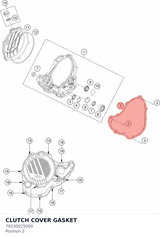 Diagram preview: CLUTCH COVER GASKET (79230025000)