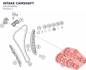 Diagram preview: INTAKE CAMSHAFT (63636509044)