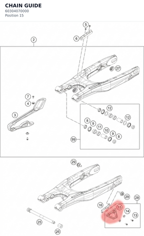 Diagram preview: CHAIN GUIDE (60304070000)