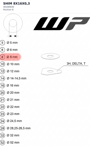Diagram preview: SHIM 8X16X0,3 (46180640)