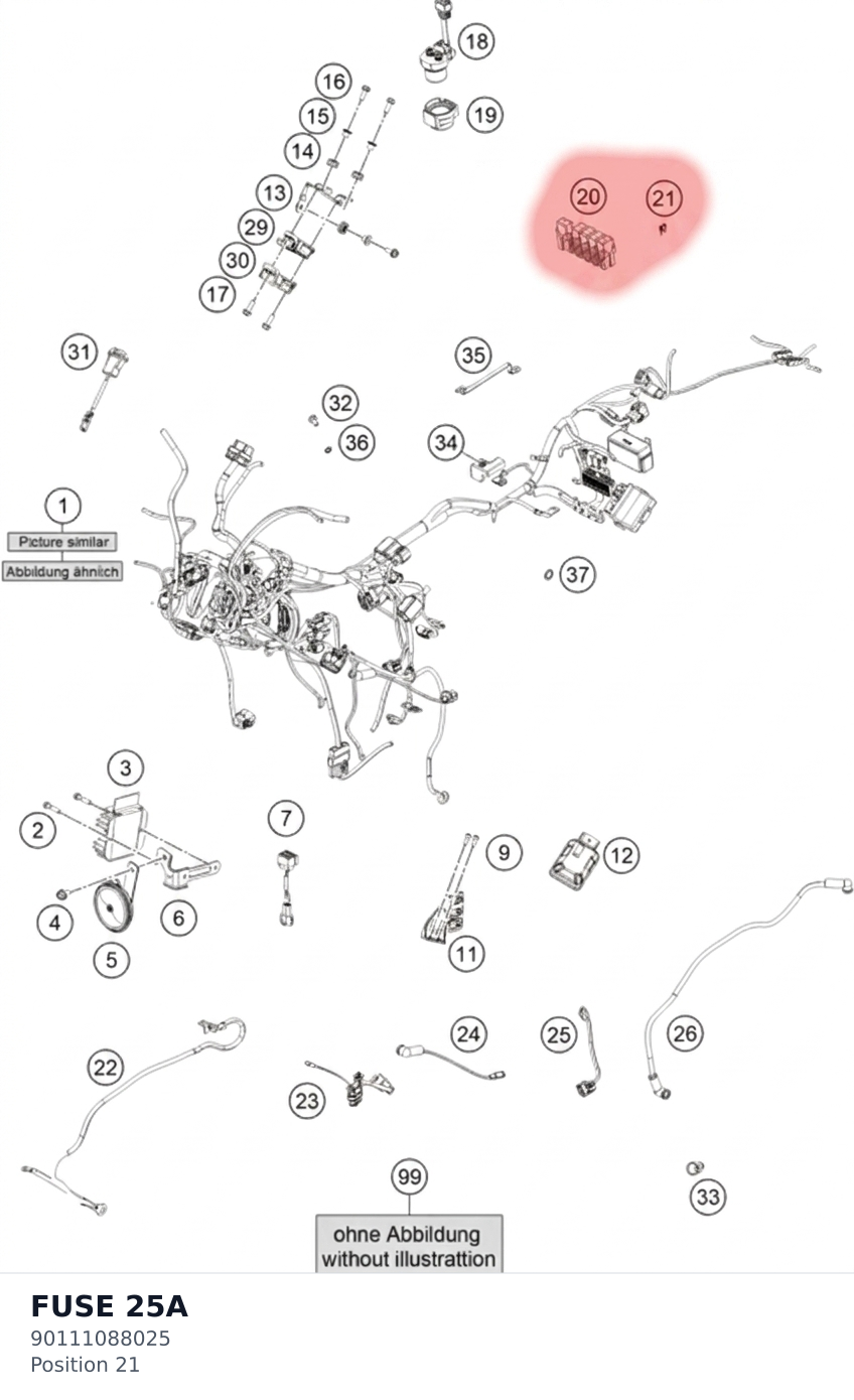 Diagram preview: FUSE 25A (90111088025)