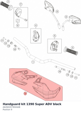 Diagram preview: Handguard kit 1390 Super ADV black (A62602079044AB)