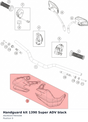 Diagram preview: Handguard kit 1390 Super ADV black (A62602079044AB)