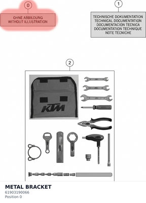 Diagram preview: METAL BRACKET (61903190066)