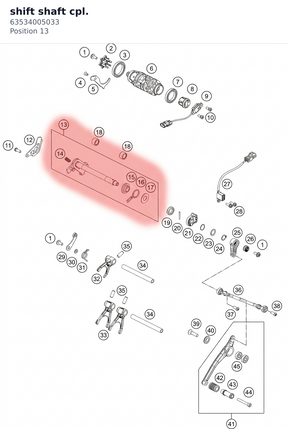 Diagram preview: shift shaft cpl. (63534005033)