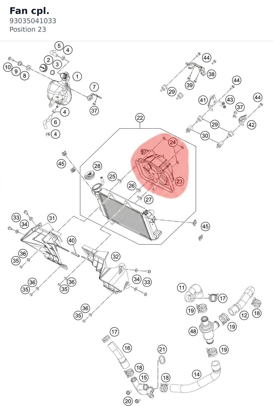 Diagram preview: Fan cpl. (93035041033)