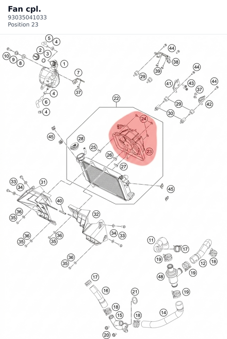 Diagram preview: Fan cpl. (93035041033)