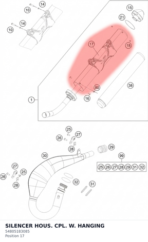 Diagram preview: SILENCER HOUS. CPL. W. HANGING (54805183085)