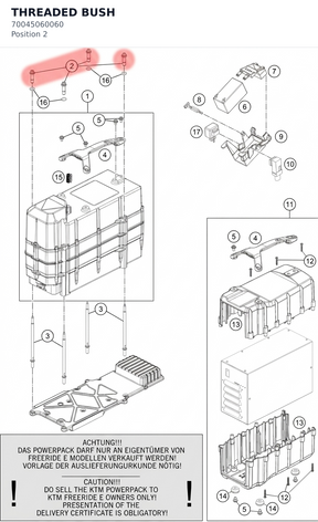 Diagram preview: THREADED BUSH (70045060060)