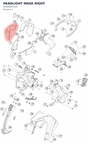 Diagram preview: HEADLIGHT MASK RIGHT (95808001020)