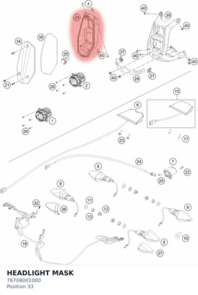 Diagram preview: HEADLIGHT MASK (76708001000)