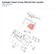 Diagram preview: Cylinder head screw M4x10 hex socket (A65314004010)
