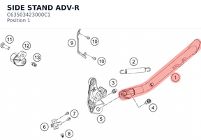 Diagram preview: SIDE STAND ADV-R (C63503423000C1)