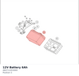 Diagram preview: 12V Battery 6Ah (A60711053000)
