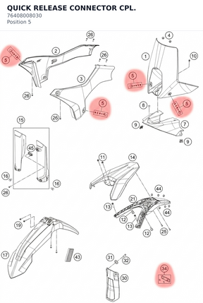 Diagram preview: QUICK RELEASE CONNECTOR CPL. (76408008030)