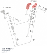 Diagram preview: cam follower (90136060000)