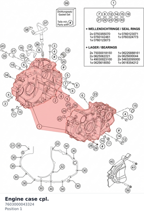 Diagram preview: Engine case cpl. (7603000043324)