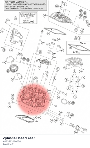 Diagram preview: cylinder head rear (6073612010024)