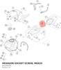 Diagram preview: HEXAGON SOCKET SCREW, M6X25 (J912060256)