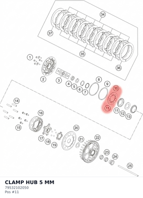 Diagram preview: CLAMP HUB 5 MM (79532102050)