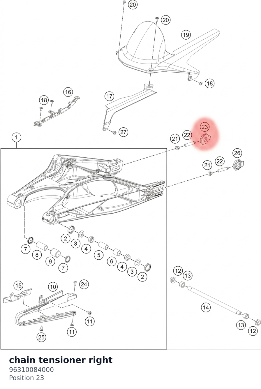 Diagram preview: chain tensioner right (96310084000)