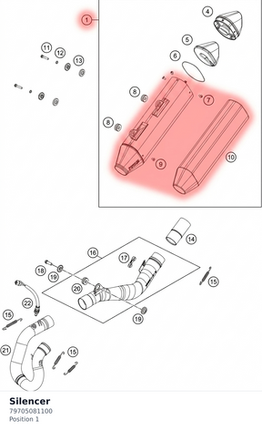 Diagram preview: Silencer (79705081100)