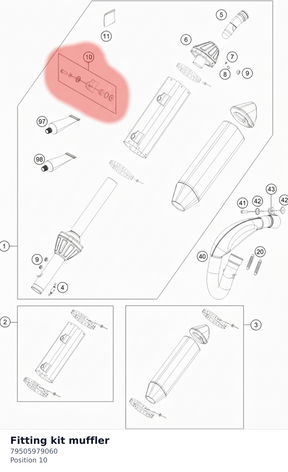 Diagram preview: Fitting kit muffler (79505979060)