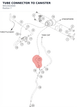 Diagram preview: TUBE CONNECTOR TO CANISTER (90515024000)