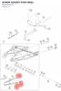 Diagram preview: SCREW SOCKET STEP M6X1 (J900000601207)