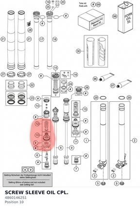 Diagram preview: SCREW SLEEVE OIL CPL. (48601462S1)