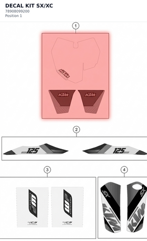 Diagram preview: DECAL KIT SX/XC (78908099200)