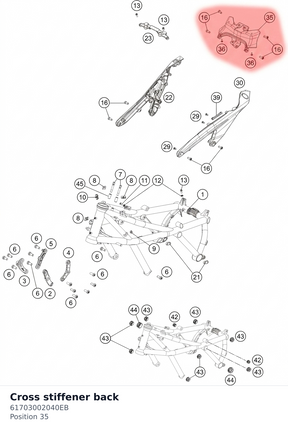 Diagram preview: Cross stiffener back (61703002040EB)