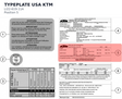 Diagram preview: TYPEPLATE USA KTM (LI22-619-11A)